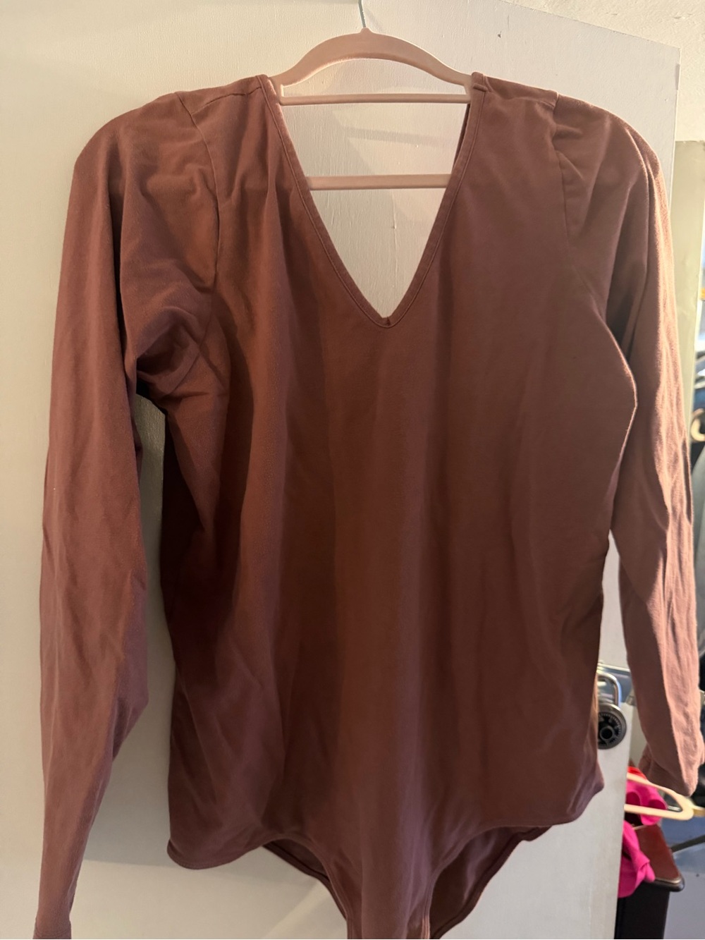 torrid Brown V-Neck Long Sleeve Bodysuit